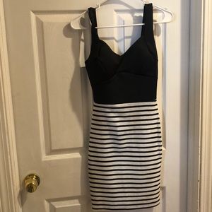 Black and white stripper dress